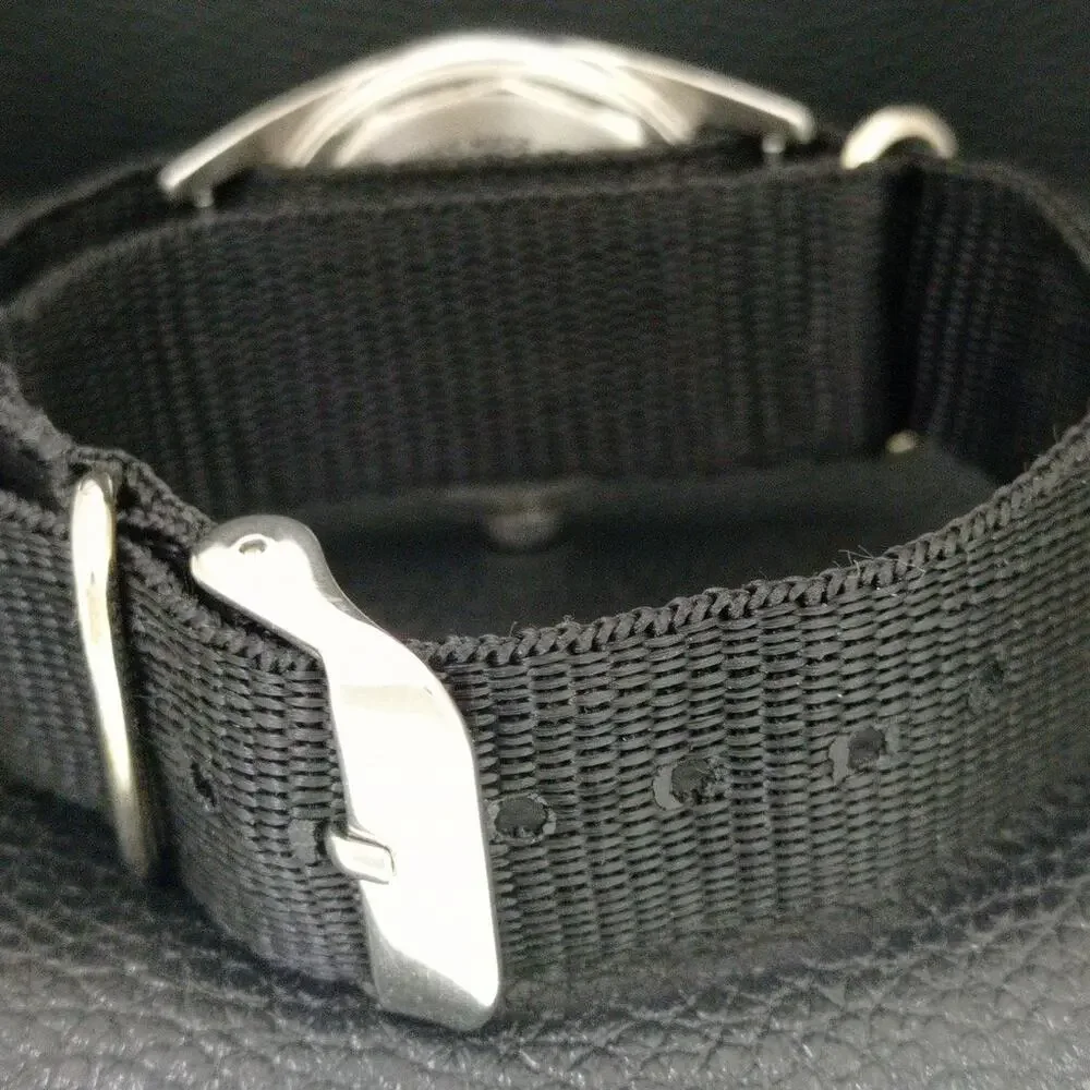 Vintage 1990 Favre Leuba Manual Mens Silver Watch W/Black NATO Strap